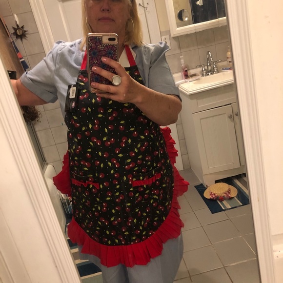 Vintage cherries apron NWT - Picture 9 of 9